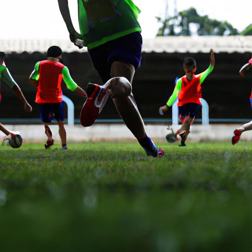 Um grupo de jogadores de futebol treinando para se tornarem 'cao thủ cao nhất thế giới'